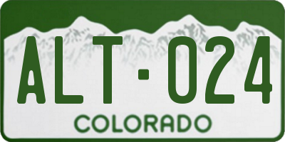CO license plate ALT024