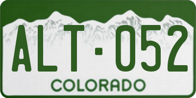CO license plate ALT052