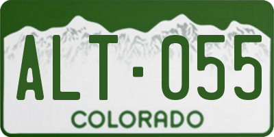 CO license plate ALT055