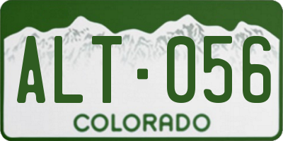 CO license plate ALT056