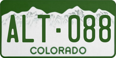 CO license plate ALT088