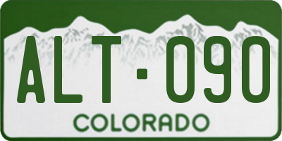 CO license plate ALT090