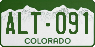 CO license plate ALT091