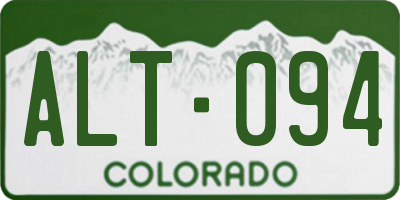 CO license plate ALT094