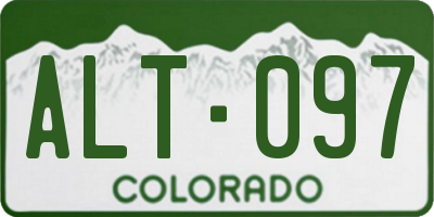 CO license plate ALT097