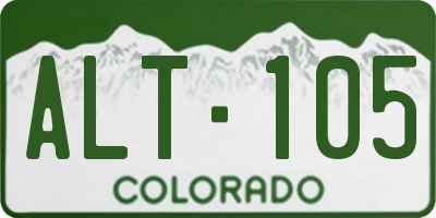 CO license plate ALT105