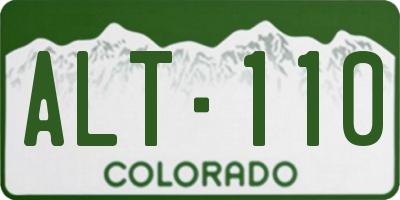 CO license plate ALT110