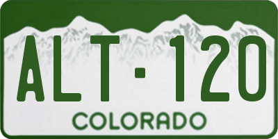 CO license plate ALT120