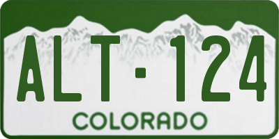 CO license plate ALT124