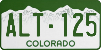 CO license plate ALT125
