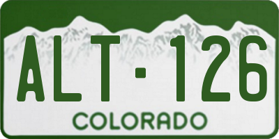 CO license plate ALT126