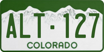 CO license plate ALT127