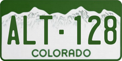 CO license plate ALT128