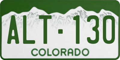 CO license plate ALT130
