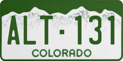 CO license plate ALT131