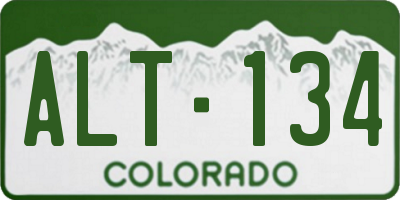 CO license plate ALT134