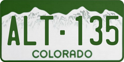 CO license plate ALT135