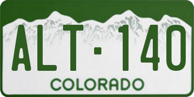 CO license plate ALT140