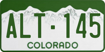CO license plate ALT145