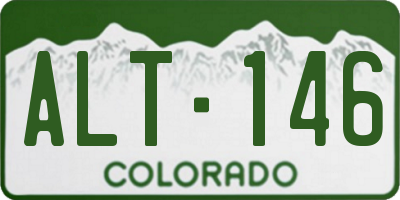 CO license plate ALT146