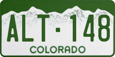 CO license plate ALT148
