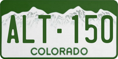 CO license plate ALT150