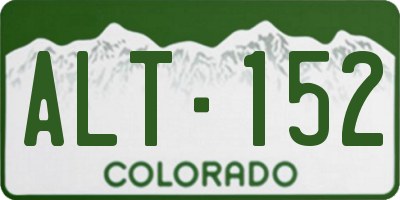 CO license plate ALT152