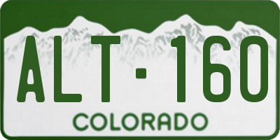 CO license plate ALT160