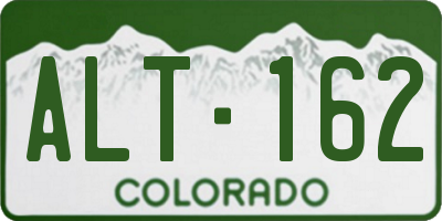 CO license plate ALT162