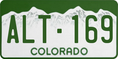 CO license plate ALT169