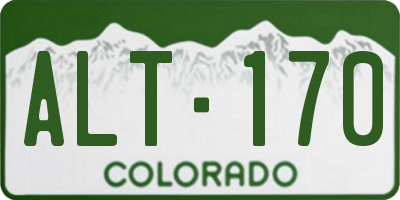 CO license plate ALT170