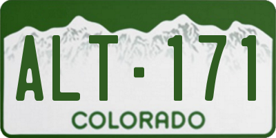 CO license plate ALT171
