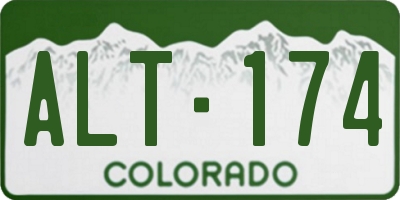 CO license plate ALT174