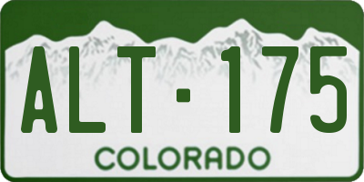 CO license plate ALT175