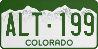 CO license plate ALT199