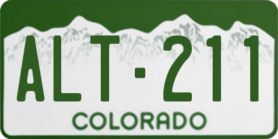 CO license plate ALT211