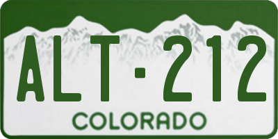 CO license plate ALT212