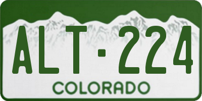 CO license plate ALT224