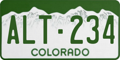 CO license plate ALT234