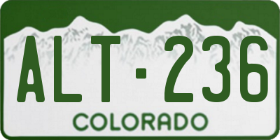 CO license plate ALT236
