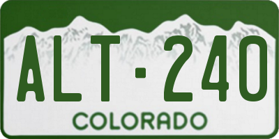 CO license plate ALT240