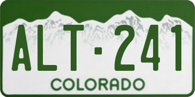 CO license plate ALT241
