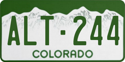 CO license plate ALT244