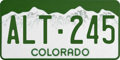 CO license plate ALT245
