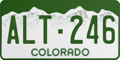 CO license plate ALT246