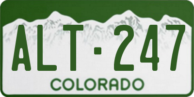 CO license plate ALT247