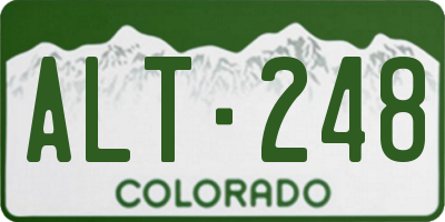 CO license plate ALT248