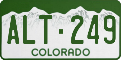 CO license plate ALT249