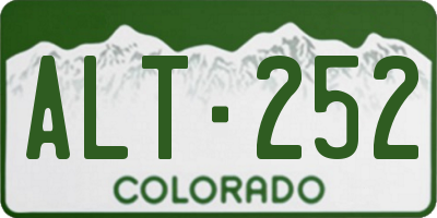 CO license plate ALT252