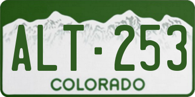 CO license plate ALT253
